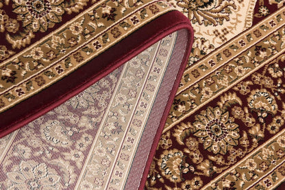 15' Red And Beige Oriental Runner Rug
