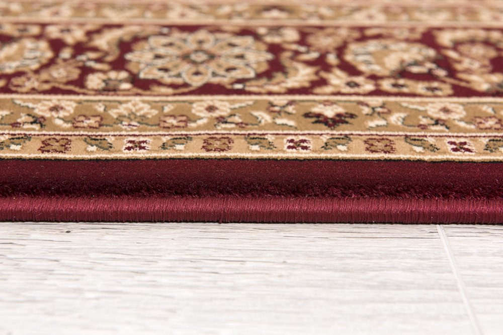 10' Red And Beige Oriental Runner Rug