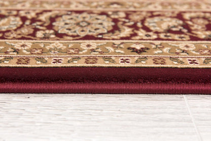 15' Red And Beige Oriental Runner Rug