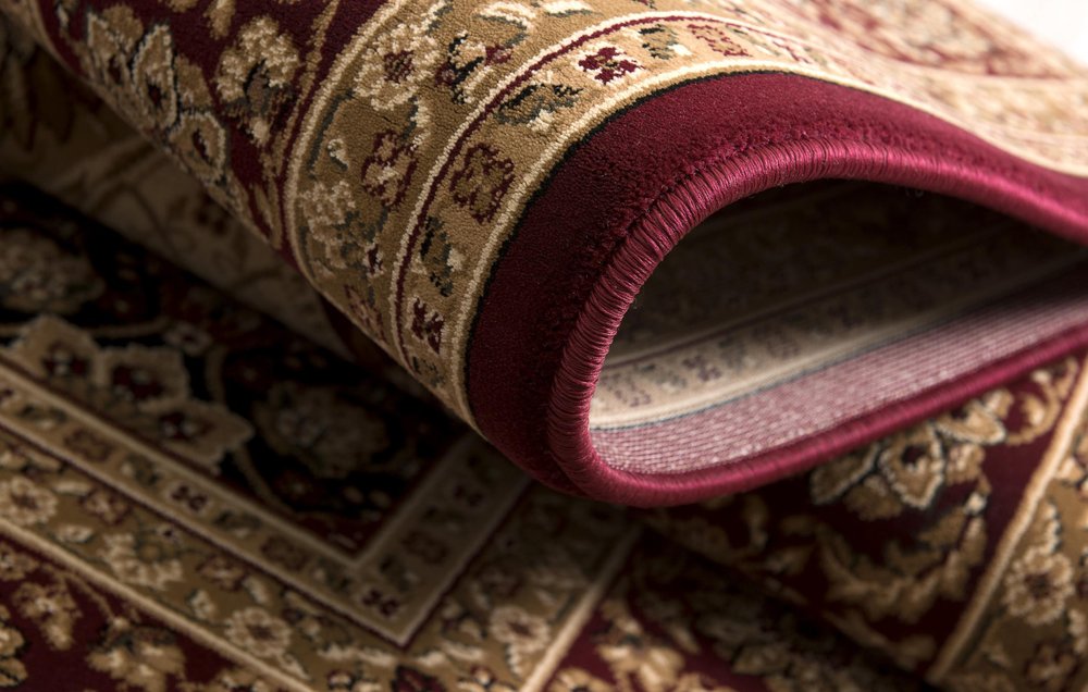 15' Red And Beige Oriental Runner Rug