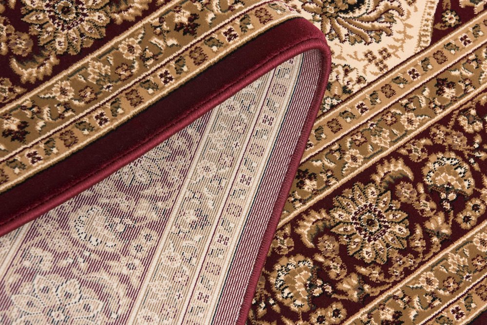 15' Red And Beige Oriental Runner Rug