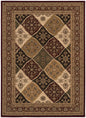 5' X 8' Red and Beige Oriental Power Loom Area Rug