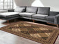 5' X 8' Red and Beige Oriental Power Loom Area Rug