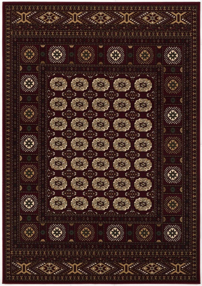 13' Red And Ivory Floral Medallion Runner Rug
