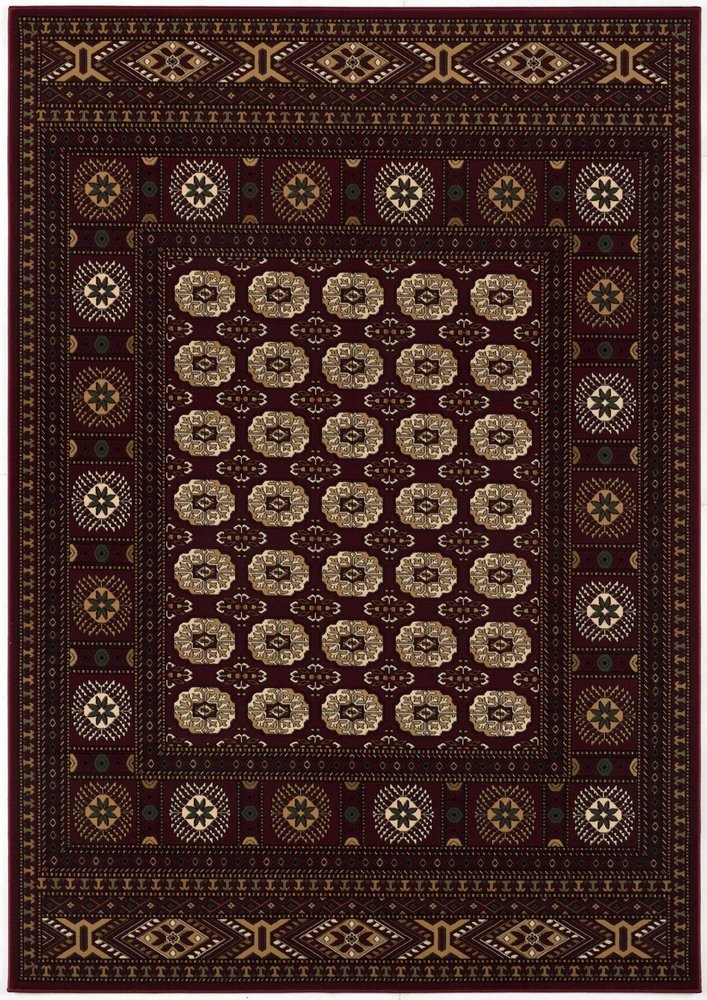 10' Red And Ivory Floral Medallion Runner Rug