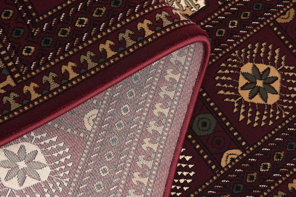13' Red And Ivory Floral Medallion Runner Rug