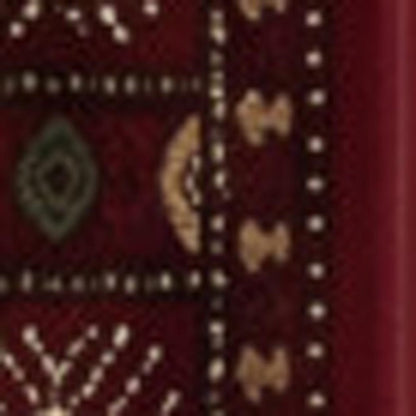 10' Red And Ivory Floral Medallion Runner Rug