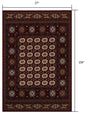5' X 8' Red and Ivory Floral Medallion Power Loom Area Rug