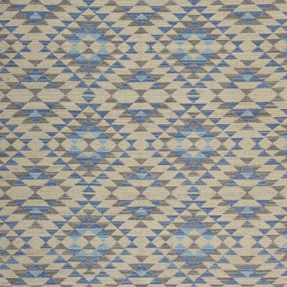 3' x 5' Blue Decorative Lattice Area Rug