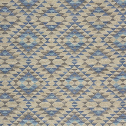 3' x 5' Blue Decorative Lattice Area Rug