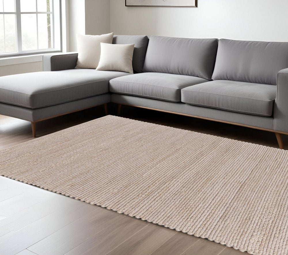 9' X 12' Natural Bleached Contemporary Area Rug