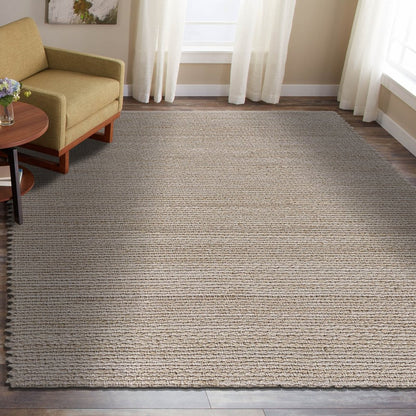 9' X 12' Natural Bleached Contemporary Area Rug
