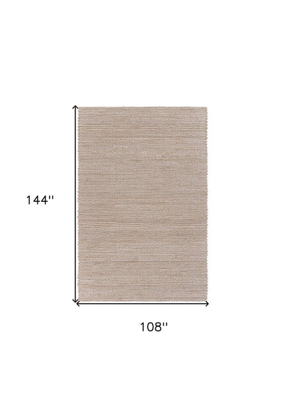 9' X 12' Natural Bleached Contemporary Area Rug