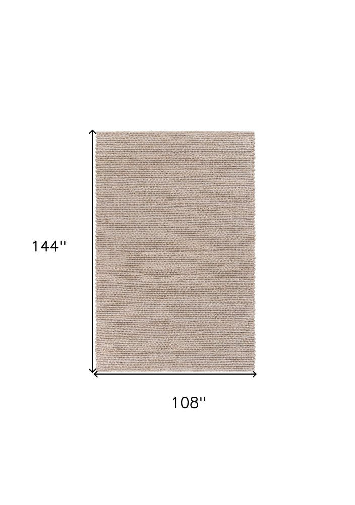 9' X 12' Natural Bleached Contemporary Area Rug