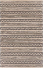8' X 10' Black and Blush Chevron Stripe Area Rug