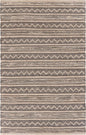 8' X 10' Black and Blush Chevron Stripe Area Rug