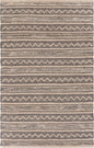8' X 10' Black and Blush Chevron Stripe Area Rug