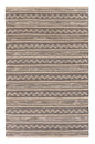 8' X 10' Black and Blush Chevron Stripe Area Rug