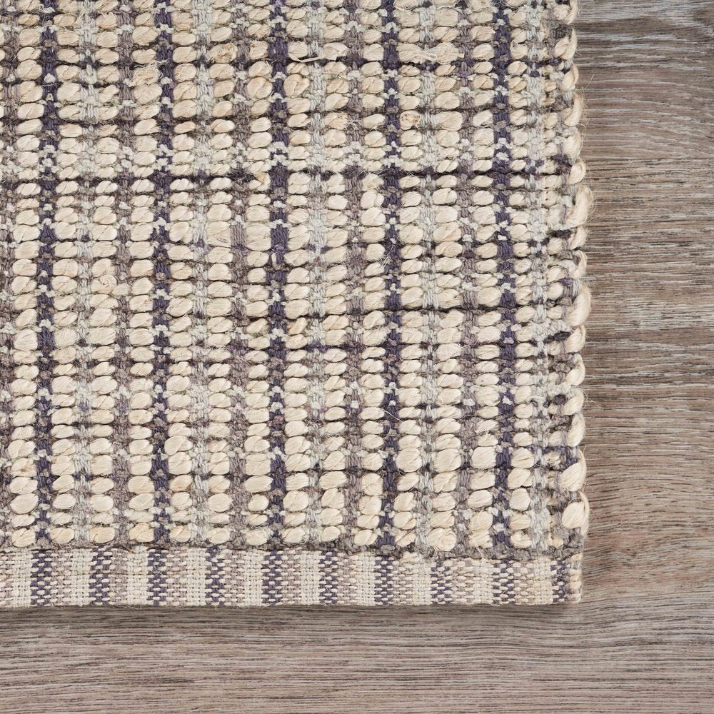5' X 8' Brown and Beige Toned Jute Area Rug