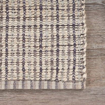 5' X 8' Brown and Beige Toned Jute Area Rug