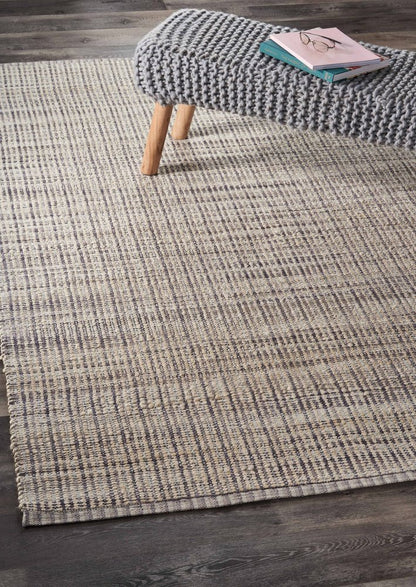 5' X 8' Brown and Beige Toned Jute Area Rug