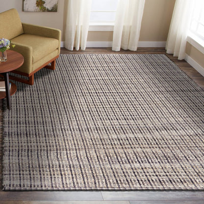 5' X 8' Brown and Beige Toned Jute Area Rug