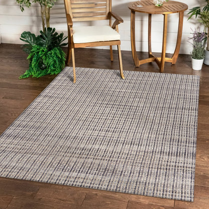 8' X 10' Brown and Beige Toned Jute Area Rug