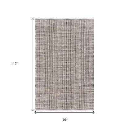 5' X 8' Brown and Beige Toned Jute Area Rug