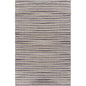 8' X 10' Brown and Gray Striped Area Rug