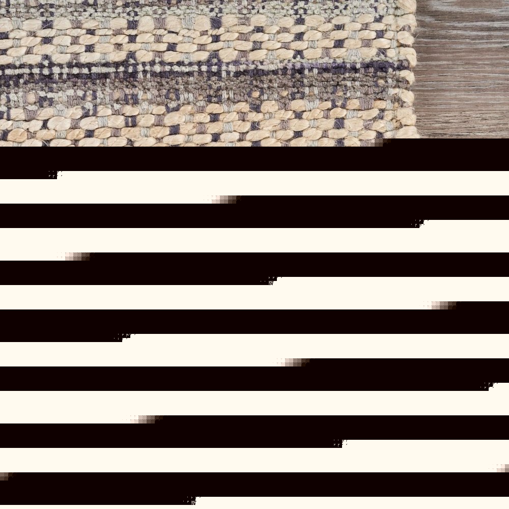 8' X 10' Brown and Gray Striped Area Rug