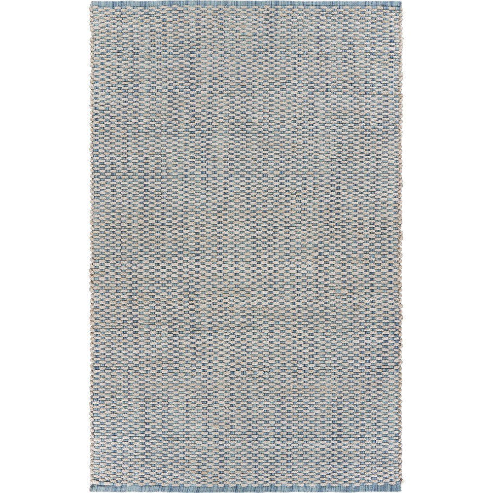 8' X 10' Blue and Beige Toned Area Rug