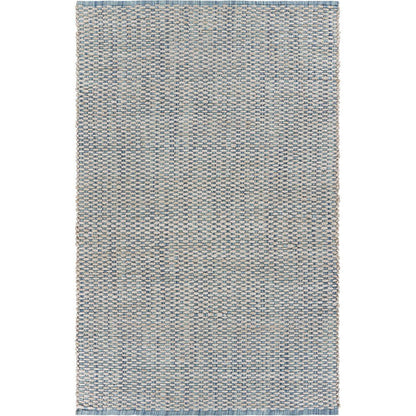 8' X 10' Blue and Beige Toned Area Rug