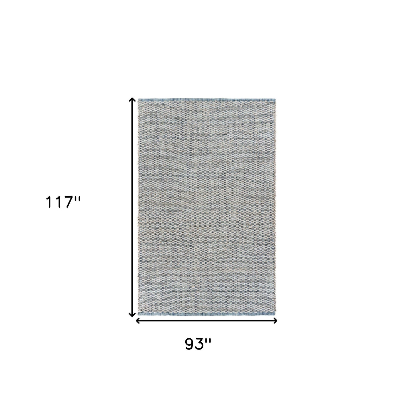 8' X 10' Blue and Beige Toned Area Rug