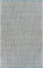 8' X 10' Blue and Beige Toned Area Rug