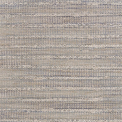 8' X 10' Blue and Cream Braided Jute Area Rug