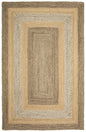 4' X 6' Tan and Beige Bordered Area Rug