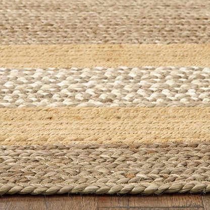 4' X 6' Tan and Beige Bordered Area Rug