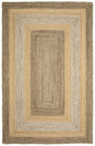 5' X 8' Tan Hand Braided Area Rug