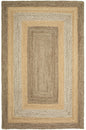 4' X 6' Tan and Beige Bordered Area Rug