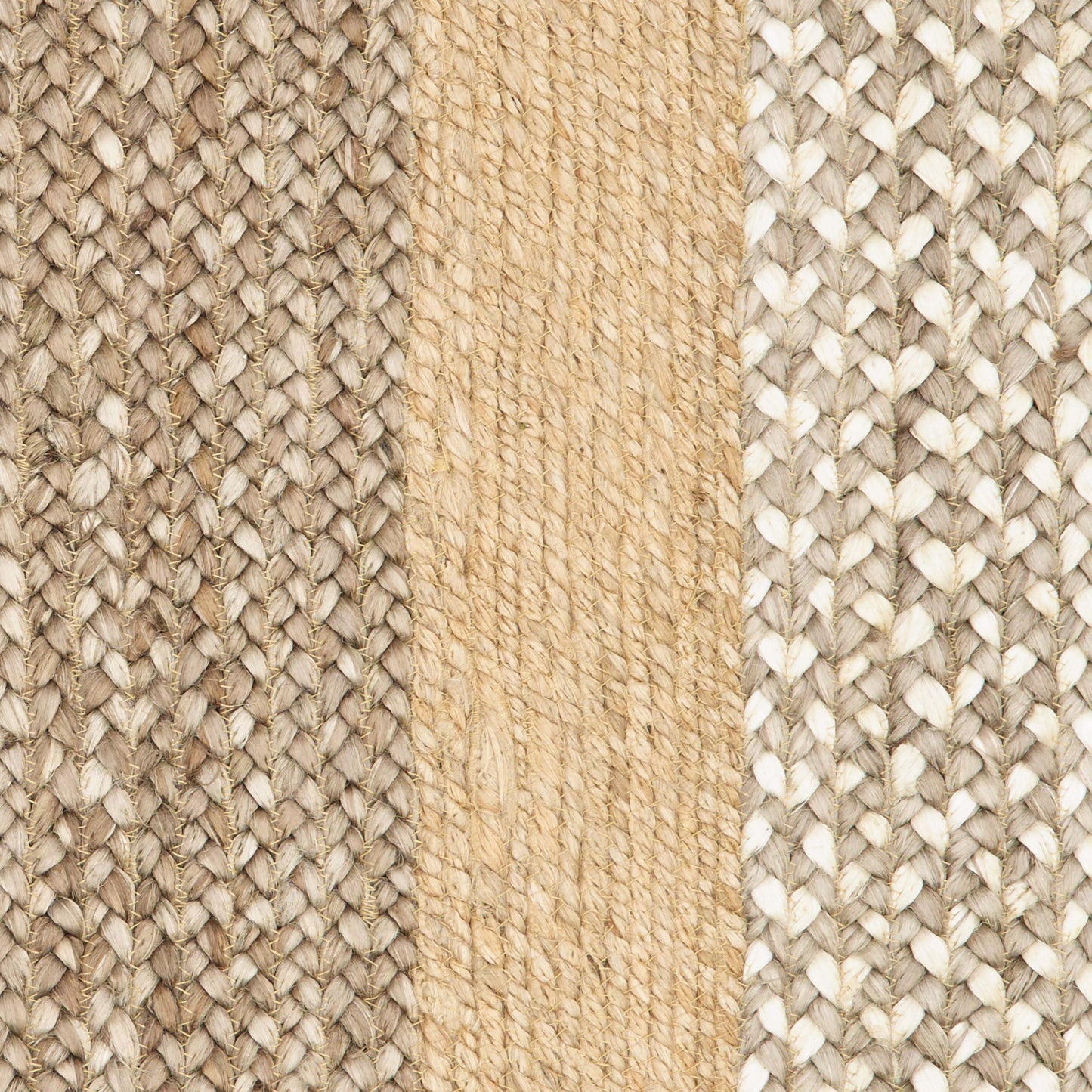 5' X 8' Tan Hand Braided Area Rug