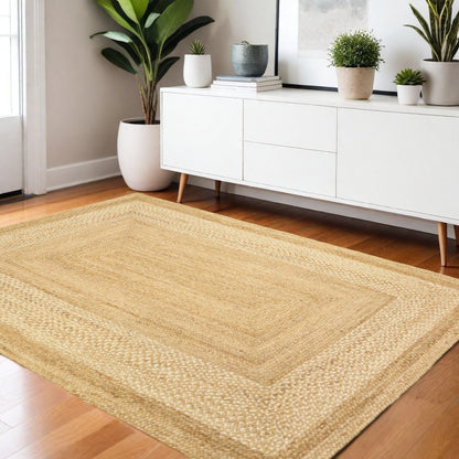 4' X 6' Classic Tan Bordered Area Rug