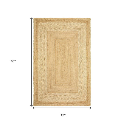 4' X 6' Classic Tan Bordered Area Rug