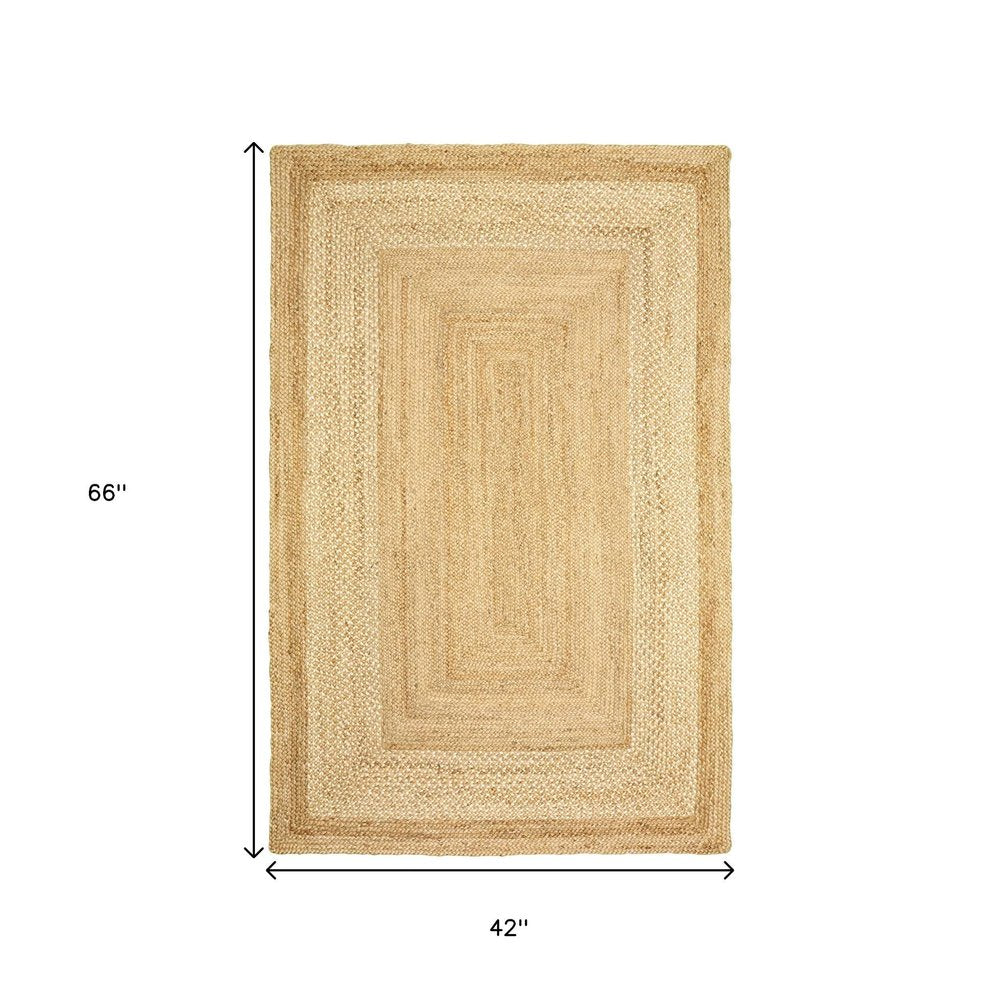 4' X 6' Classic Tan Bordered Area Rug