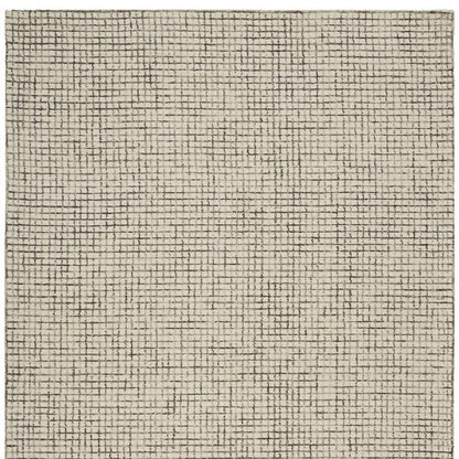 5' X 8' Ivory Wool Hand Loomed Area Rug