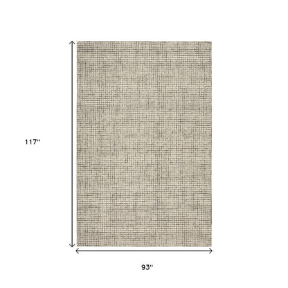5' X 8' Ivory Wool Hand Loomed Area Rug