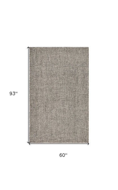 8' X 10' Gray Wool Handmade Area Rug