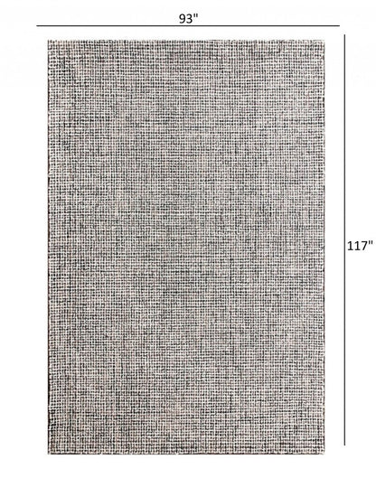 8' X 10' Gray Wool Handmade Area Rug
