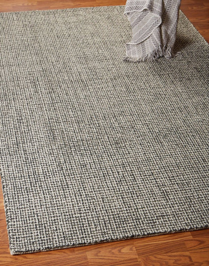 9' X 12' Gray Interwoven Maze Area Rug