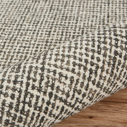 8' X 10' Gray Wool Handmade Area Rug