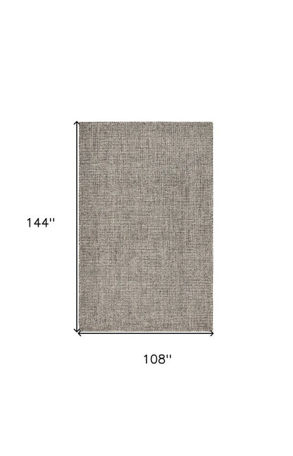 8' X 10' Gray Wool Handmade Area Rug